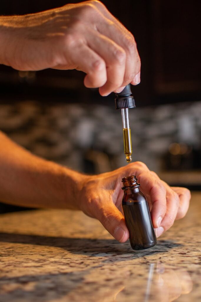 tincture bottle with herbal tincture